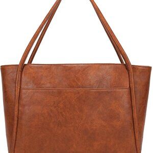 Large Women's Tote Bag Vegan Leather Work Travel Shoulder Purse